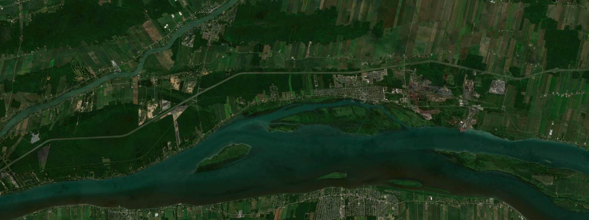 Vue satellite de Contrecoeur