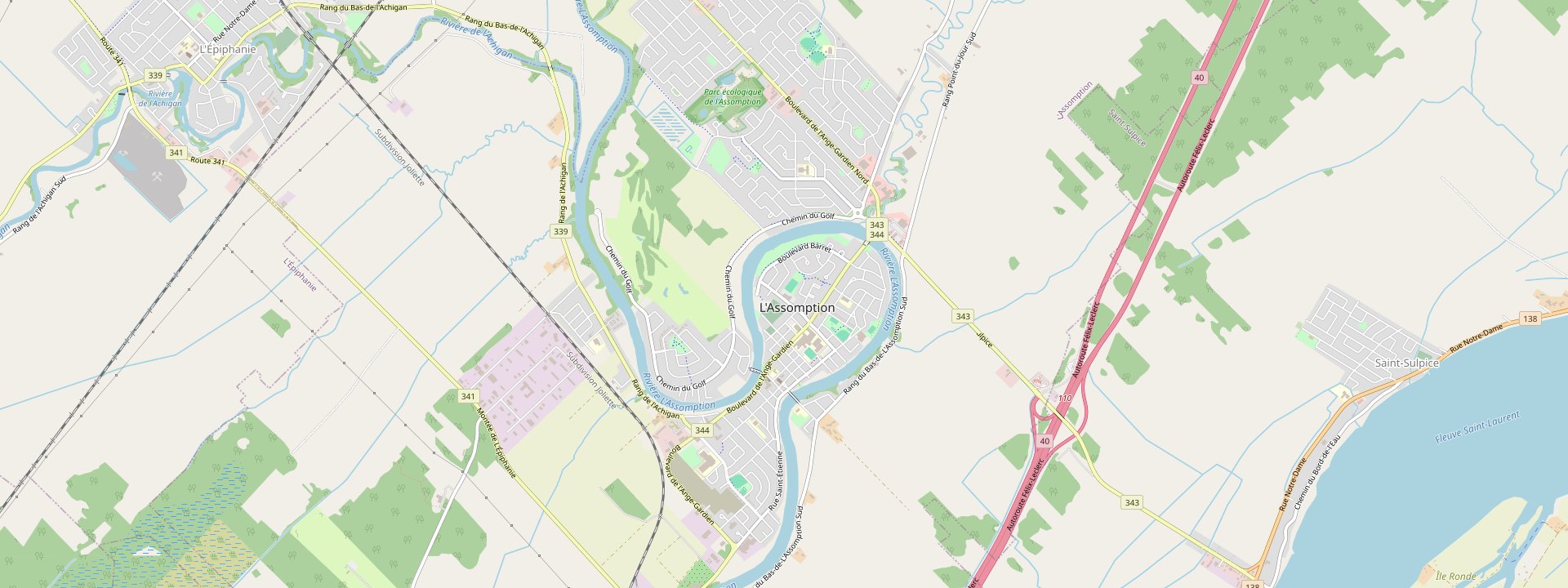 Plan des rues de L'Assomption