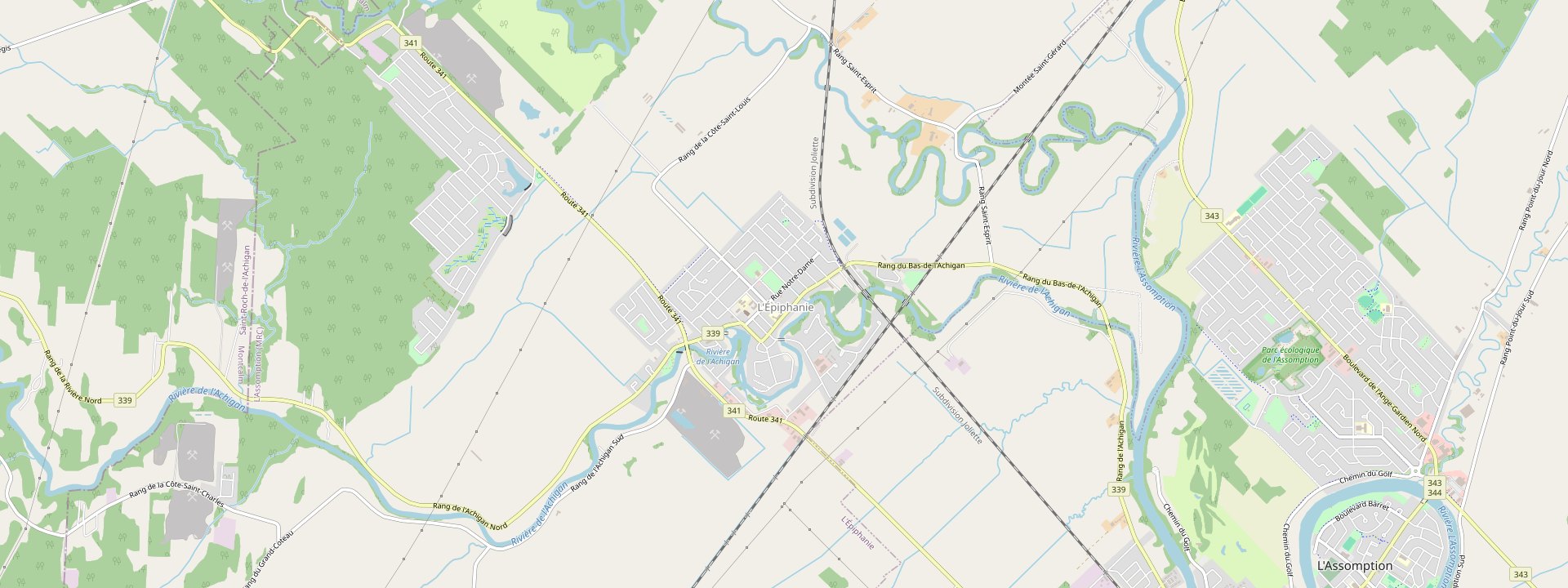 Plan des rues de L'Épiphanie