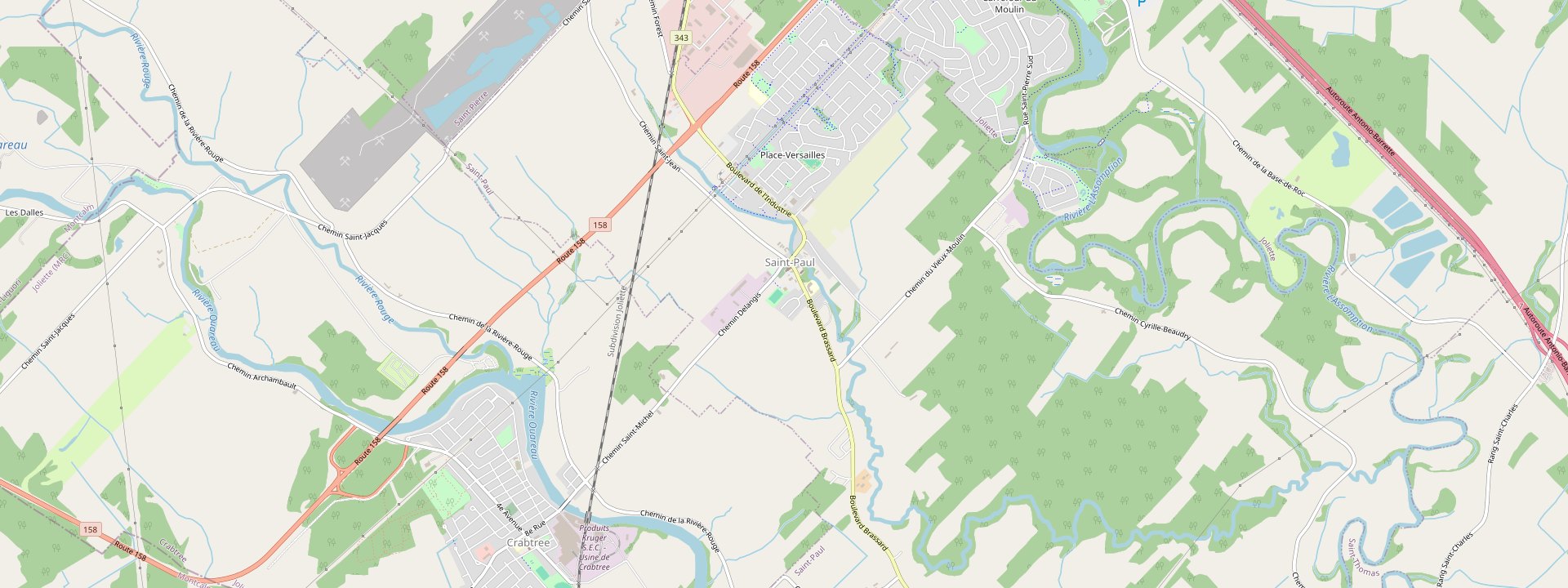 Plan des rues de Saint-Paul