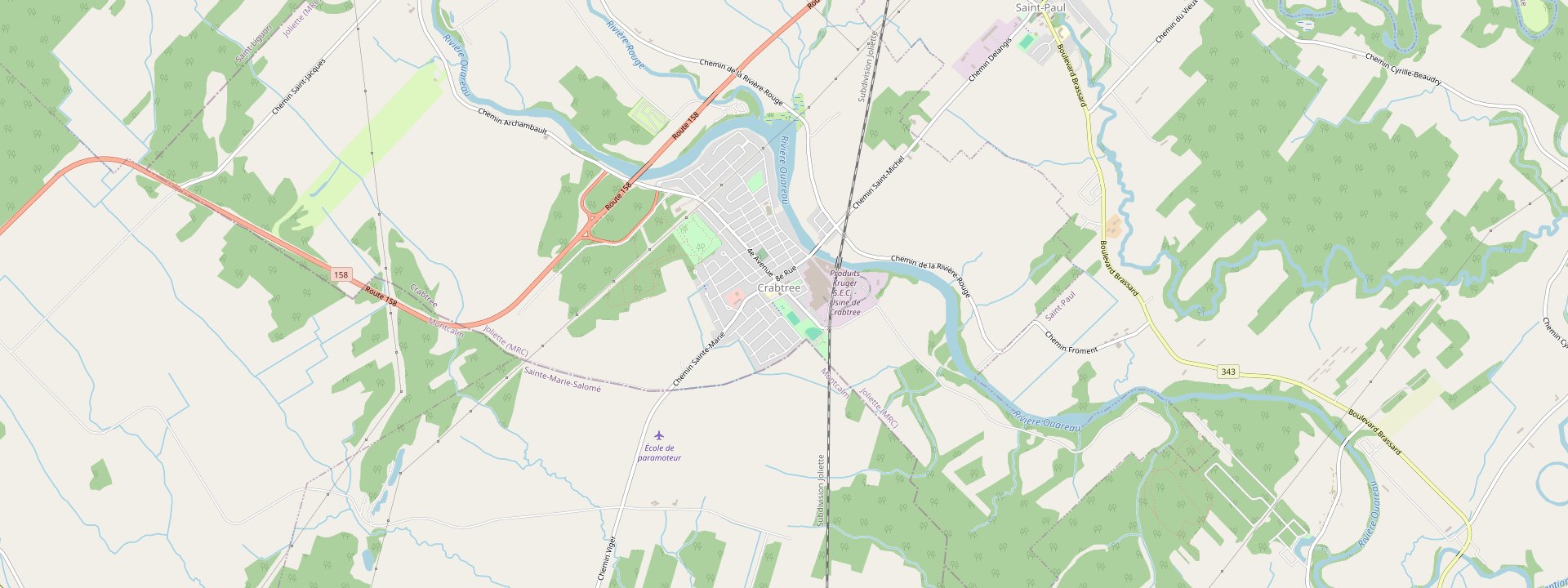 Plan des rues de Crabtree