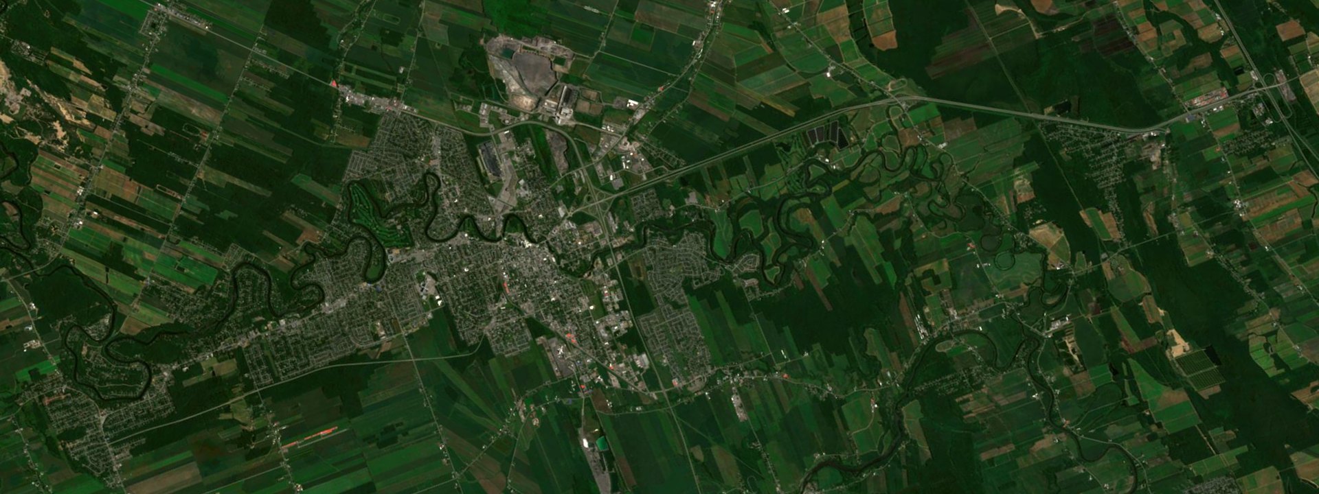 Vue satellite de Joliette