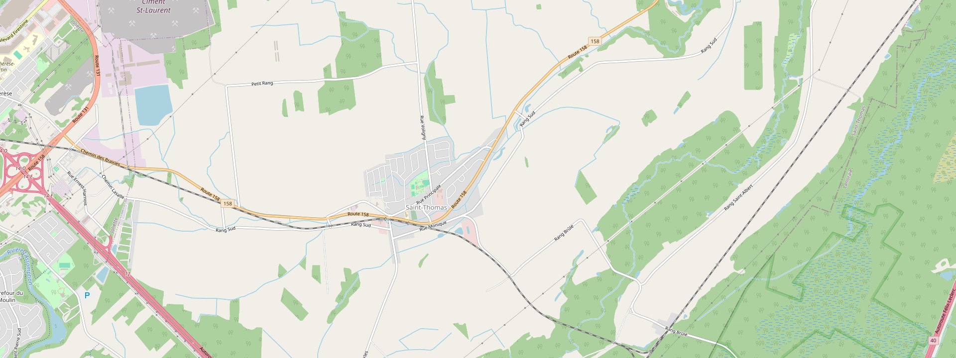 Plan des rues de Saint-Thomas