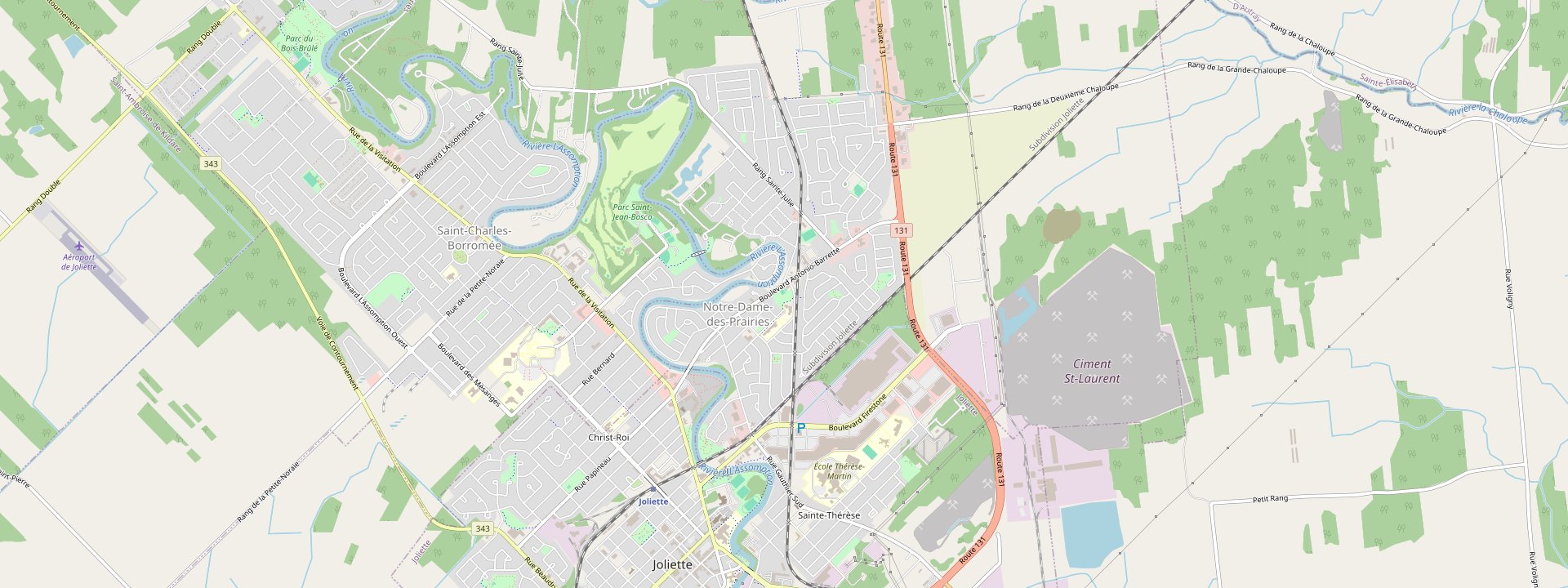 Plan des rues de Notre-Dame-des-Prairies