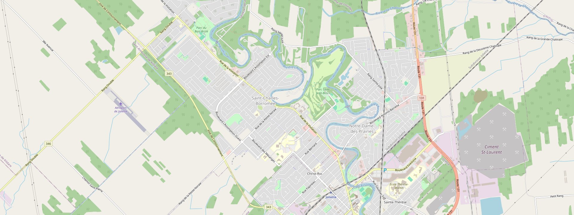 Plan des rues de Saint-Charles-Borromée