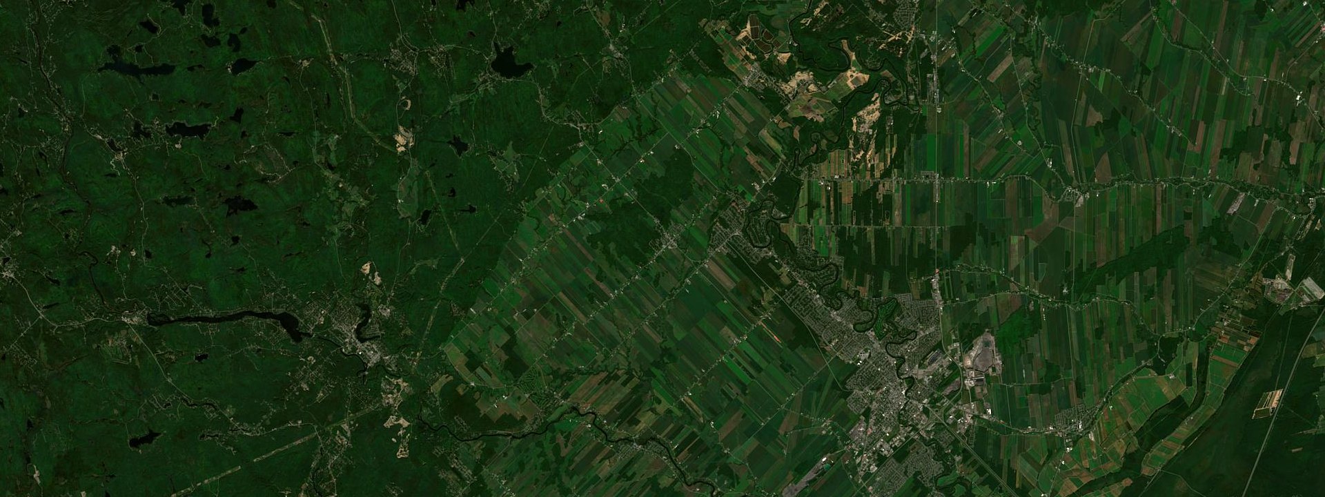 Vue satellite de Saint-Ambroise-de-Kildare