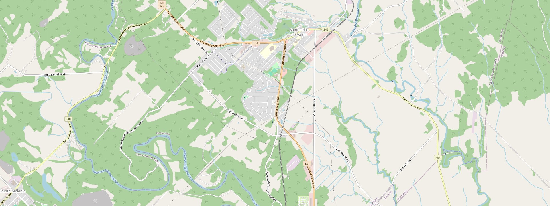 Plan des rues de Saint-Félix-de-Valois