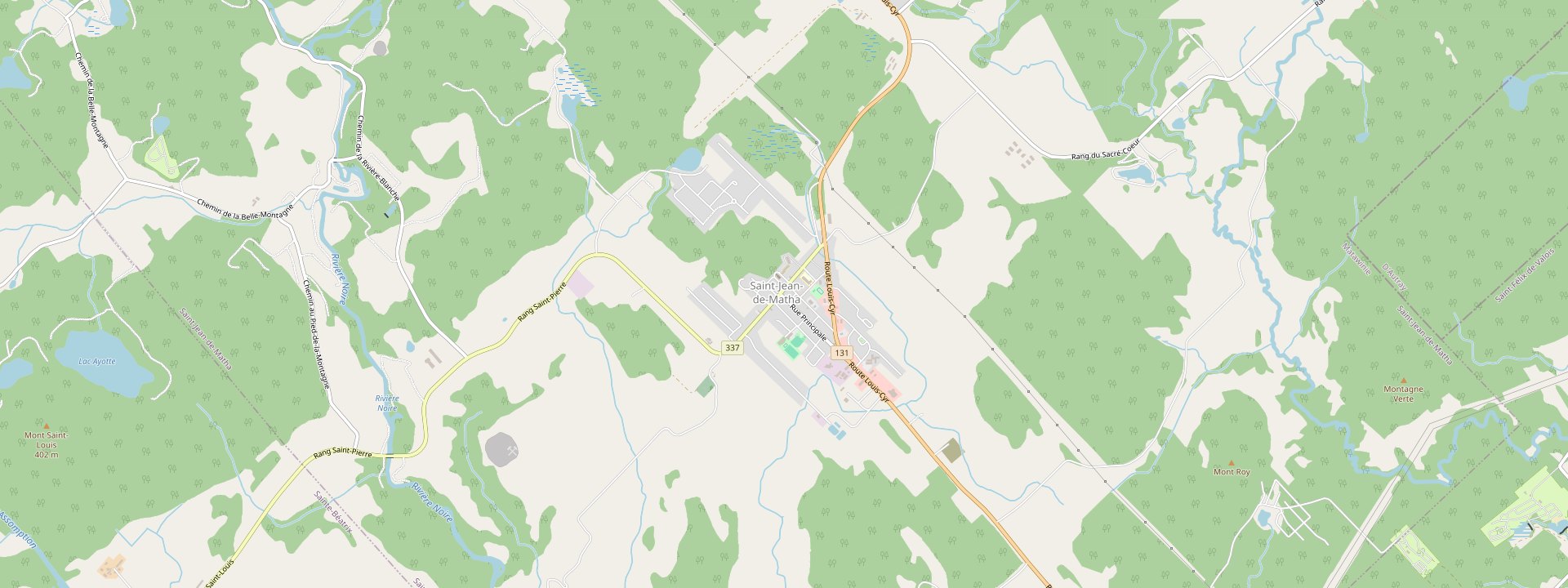 Plan des rues de Saint-Jean-de-Matha