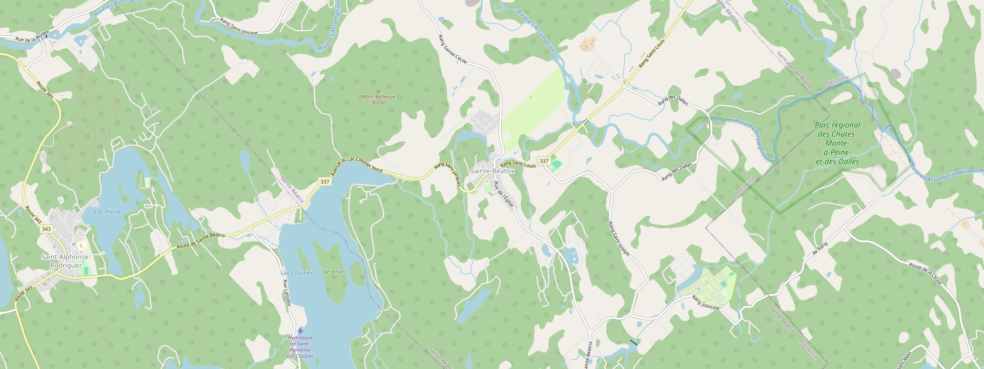 Plan des rues de Sainte-Béatrix