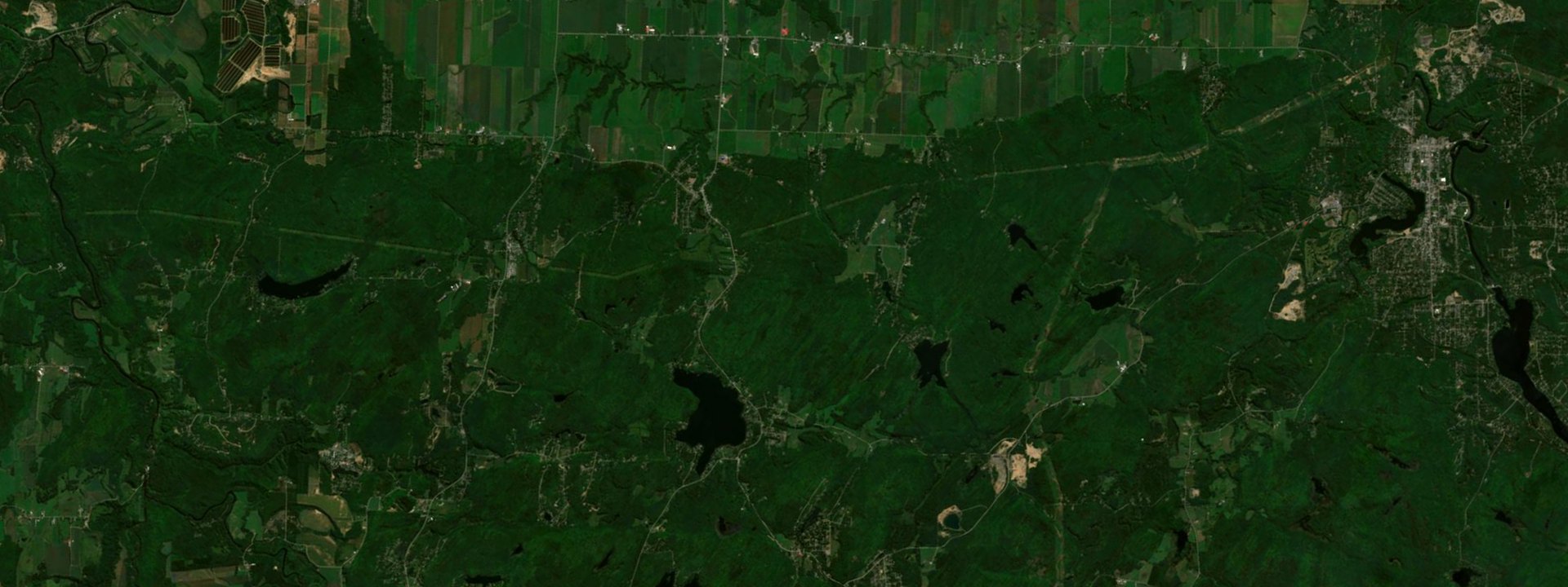 Vue satellite de Sainte-Marcelline-de-Kildare