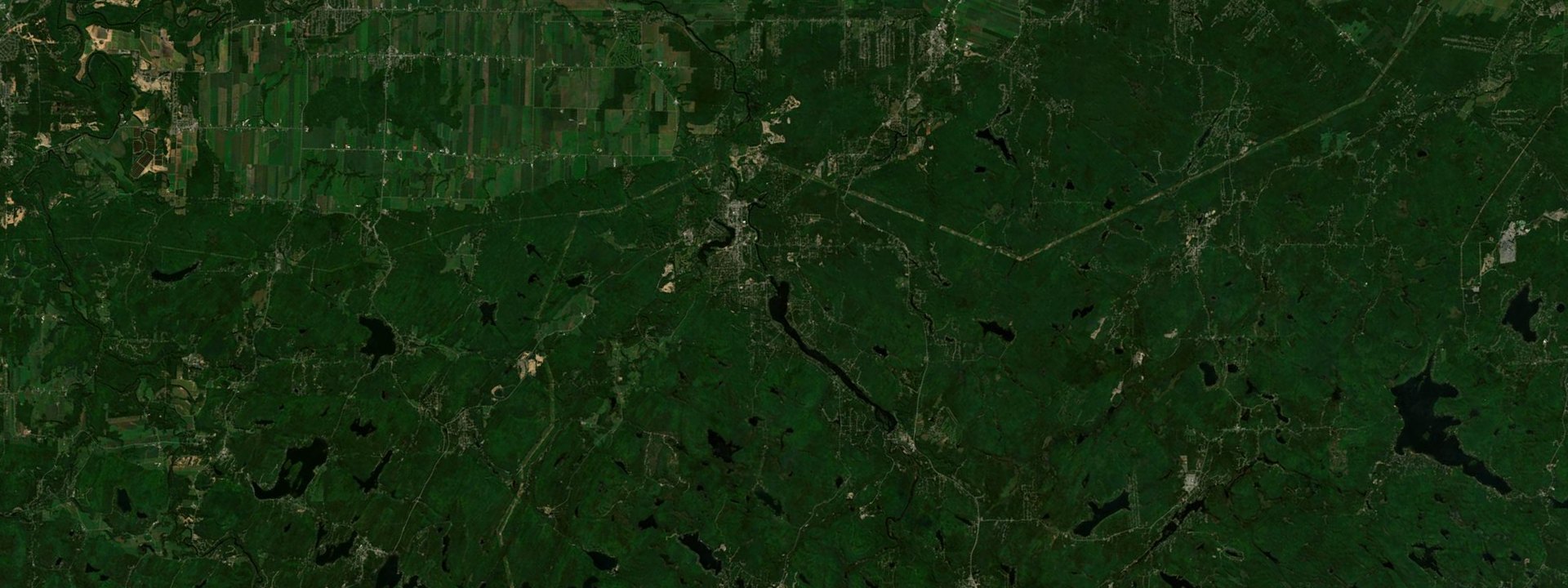 Vue satellite de Rawdon