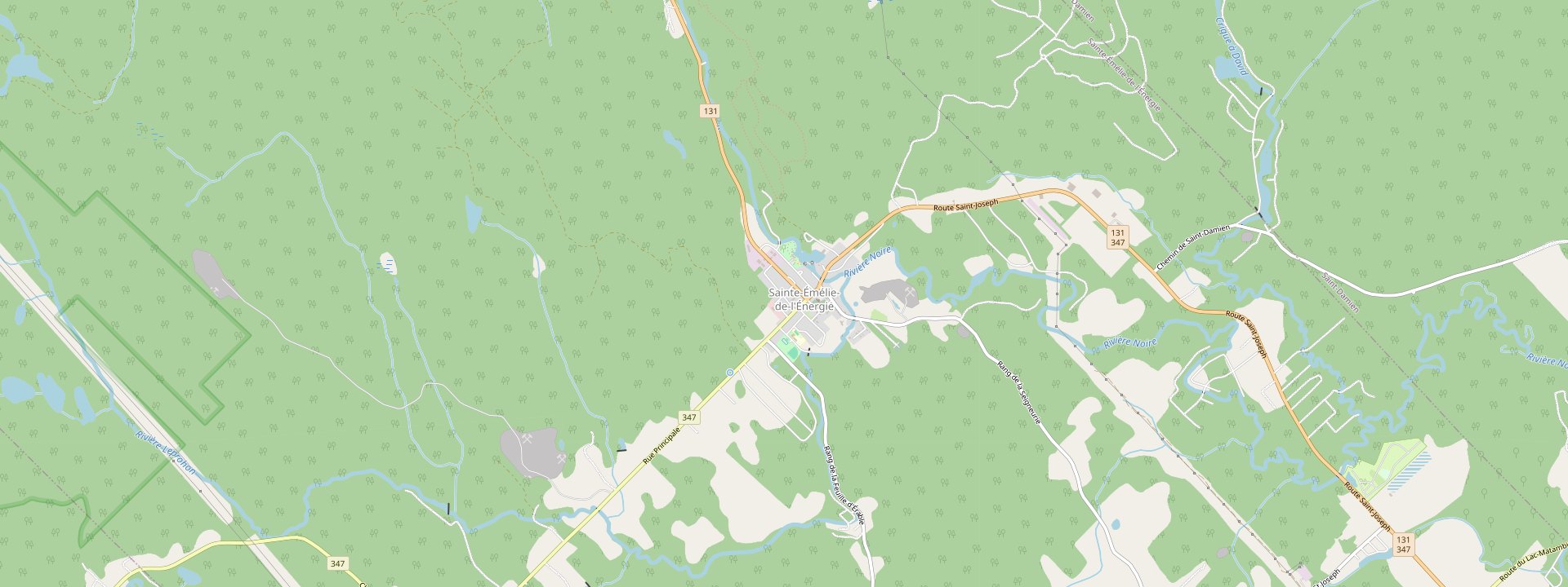 Plan des rues de Sainte-Émélie-de-l'Énergie