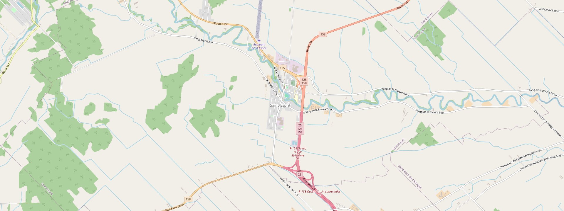 Plan des rues de Saint-Esprit