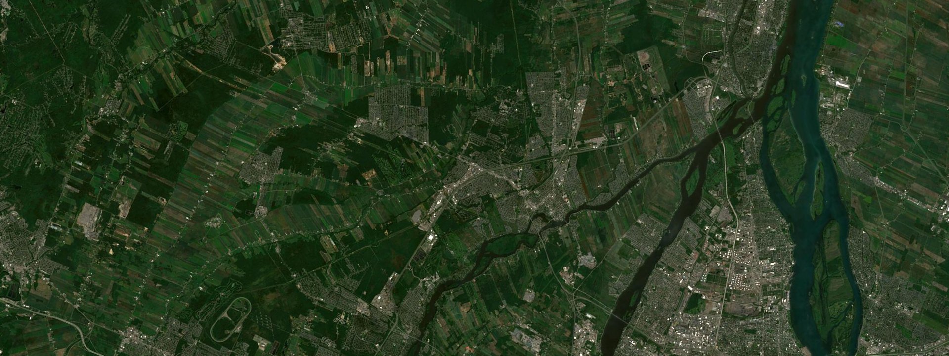 Vue satellite de Terrebonne