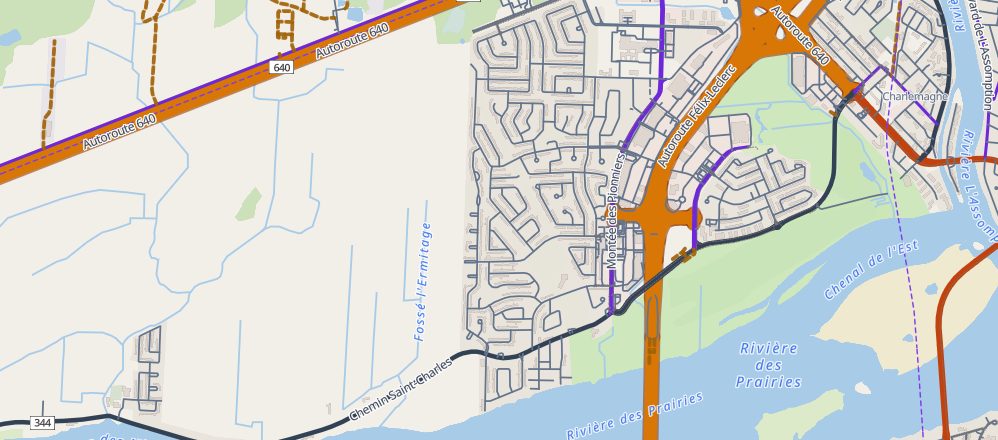 Plan des rues de Mascouche