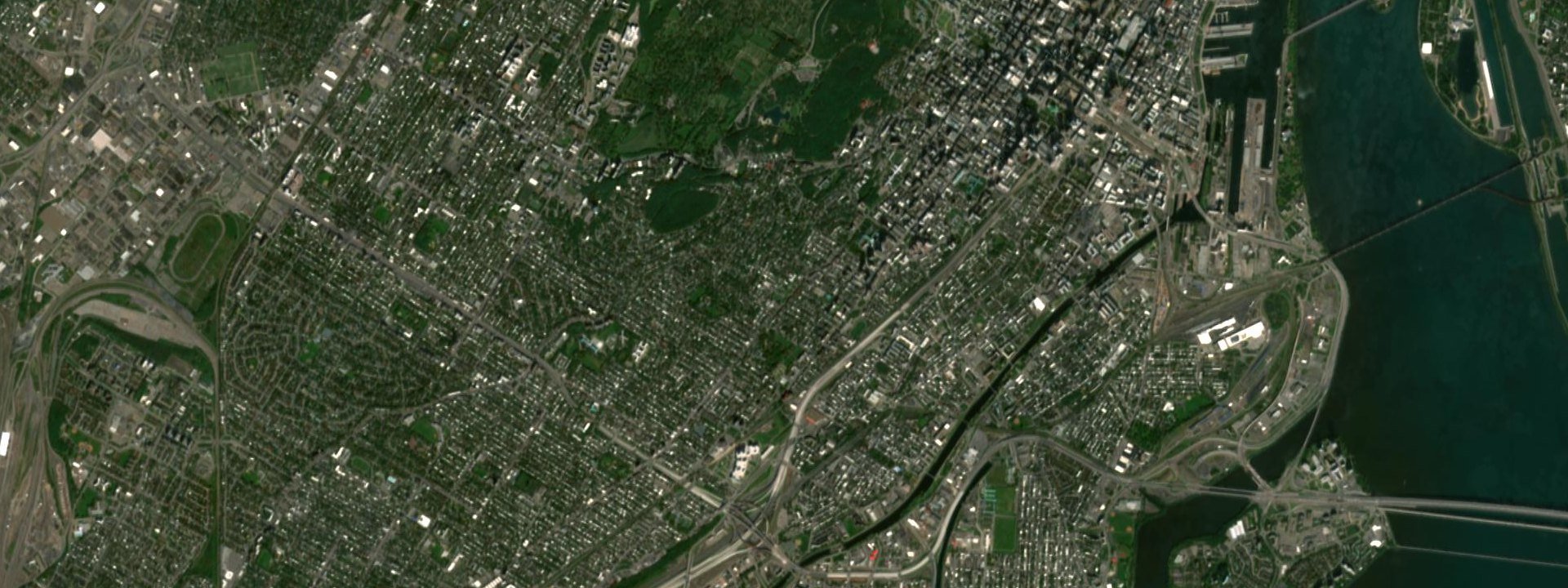 Vue satellite de Westmount