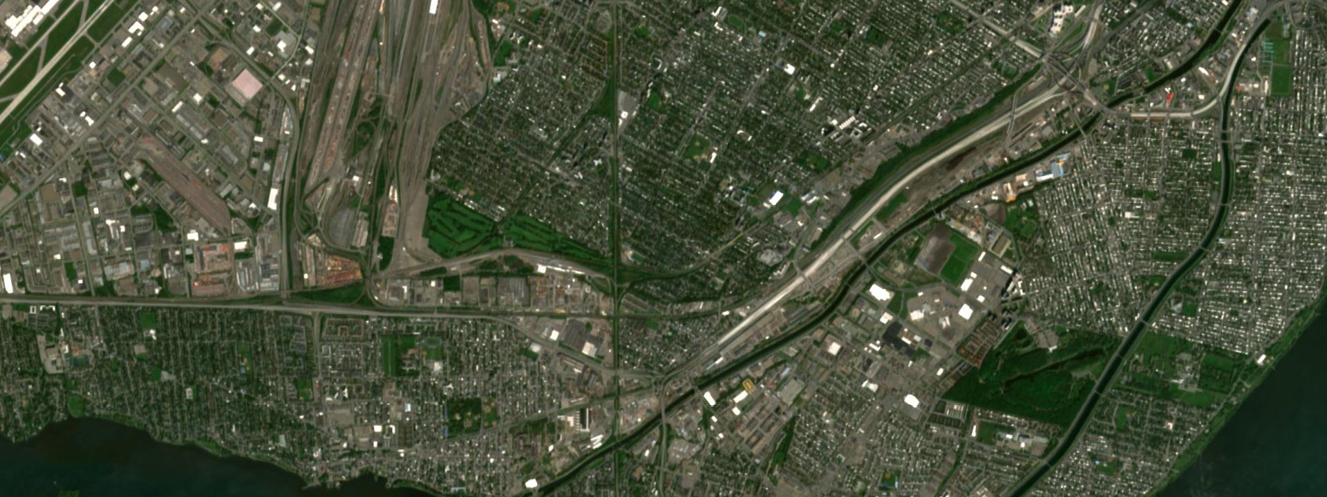 Vue satellite de Montréal-Ouest