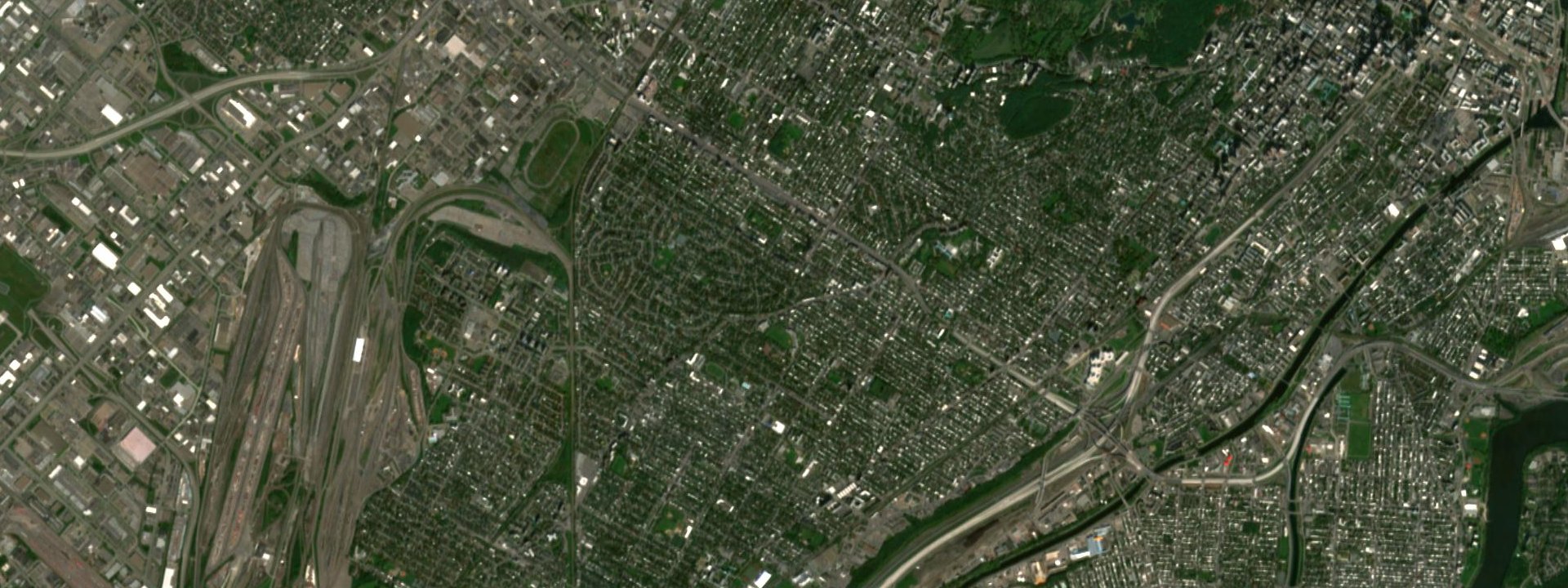 Vue satellite de Hampstead