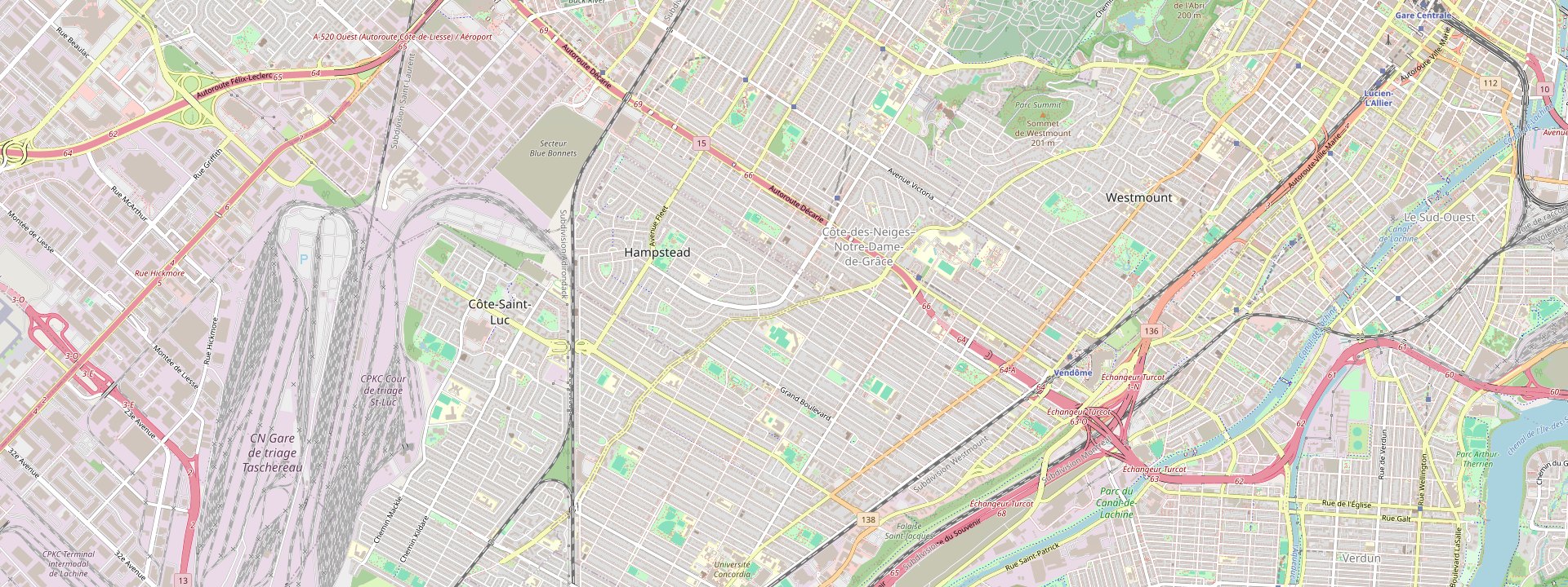Plan des rues de Hampstead