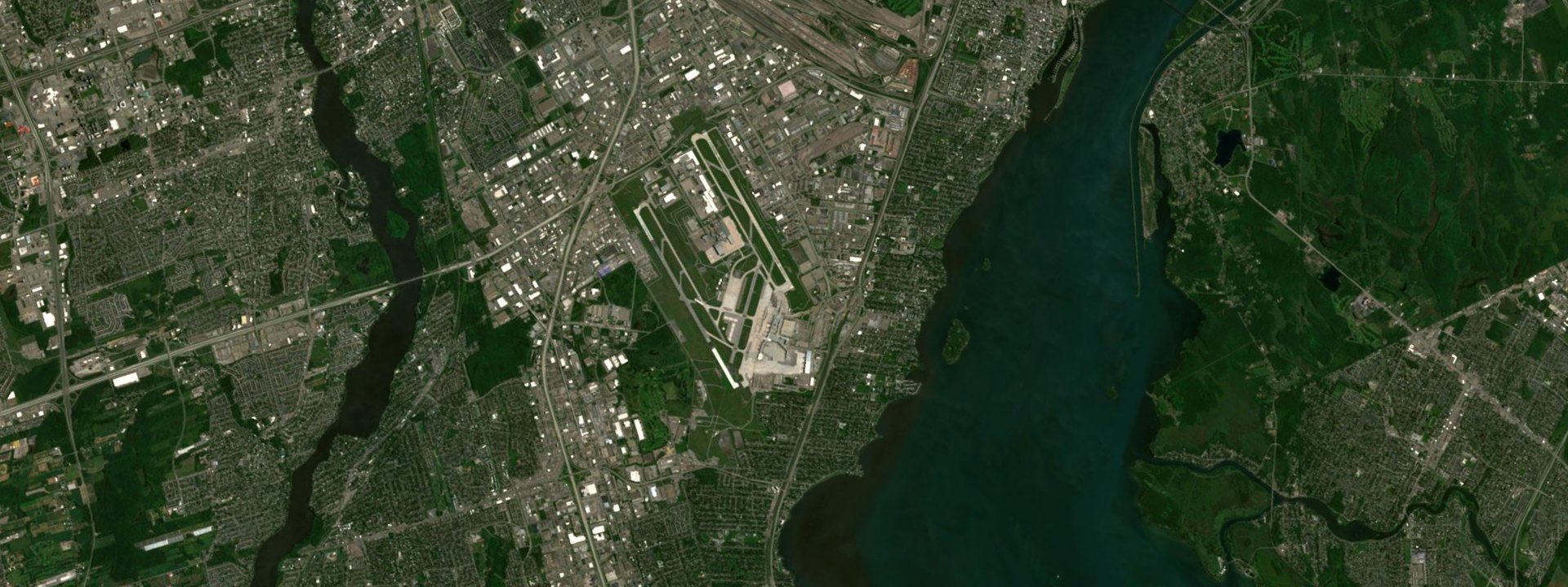 Vue satellite de Dorval