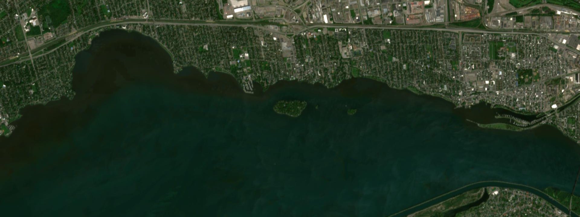 Vue satellite de L'Île-Dorval
