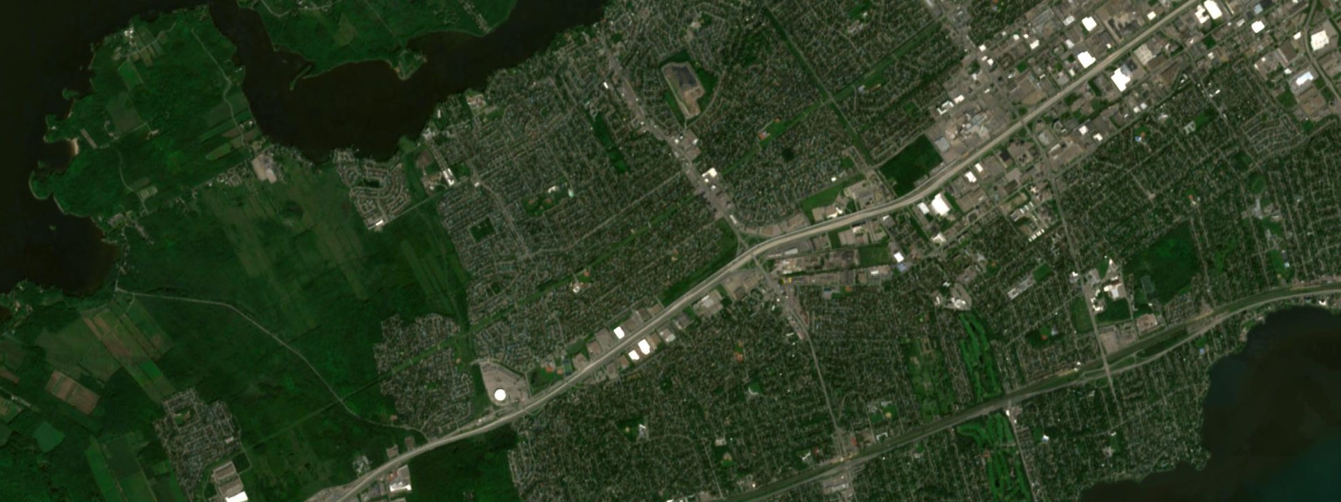 Vue satellite de Kirkland