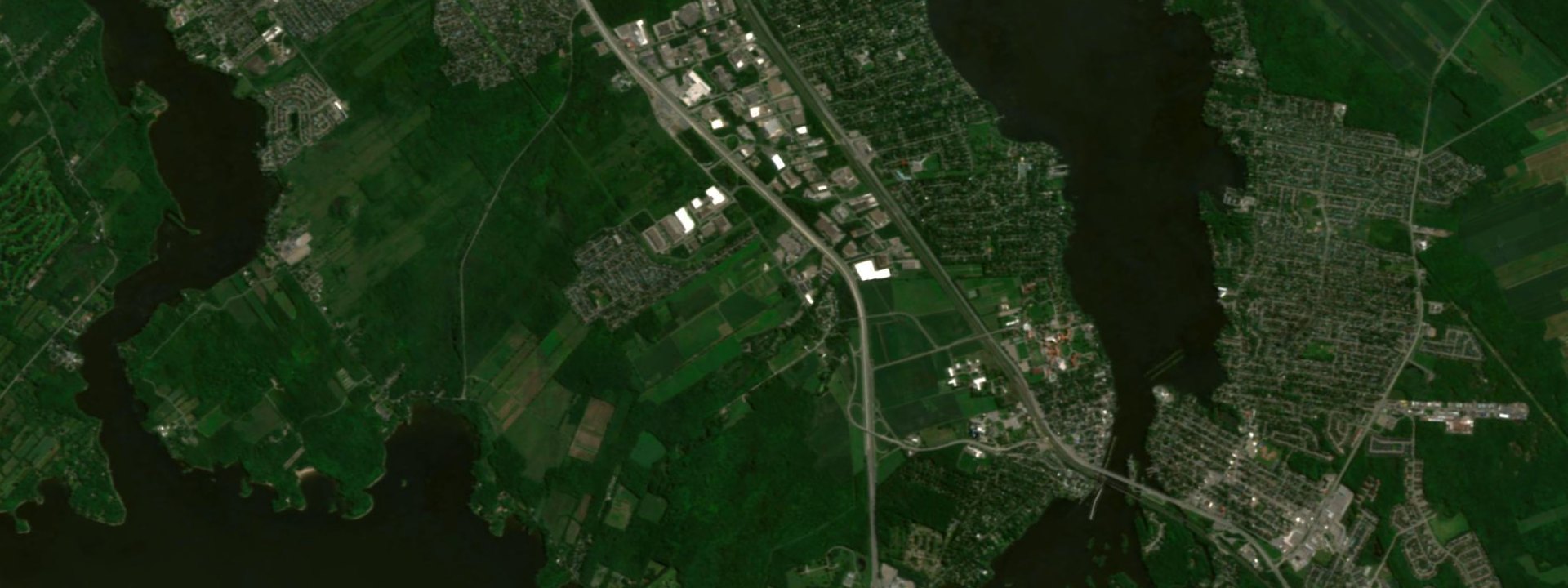 Vue satellite de Sainte-Anne-de-Bellevue