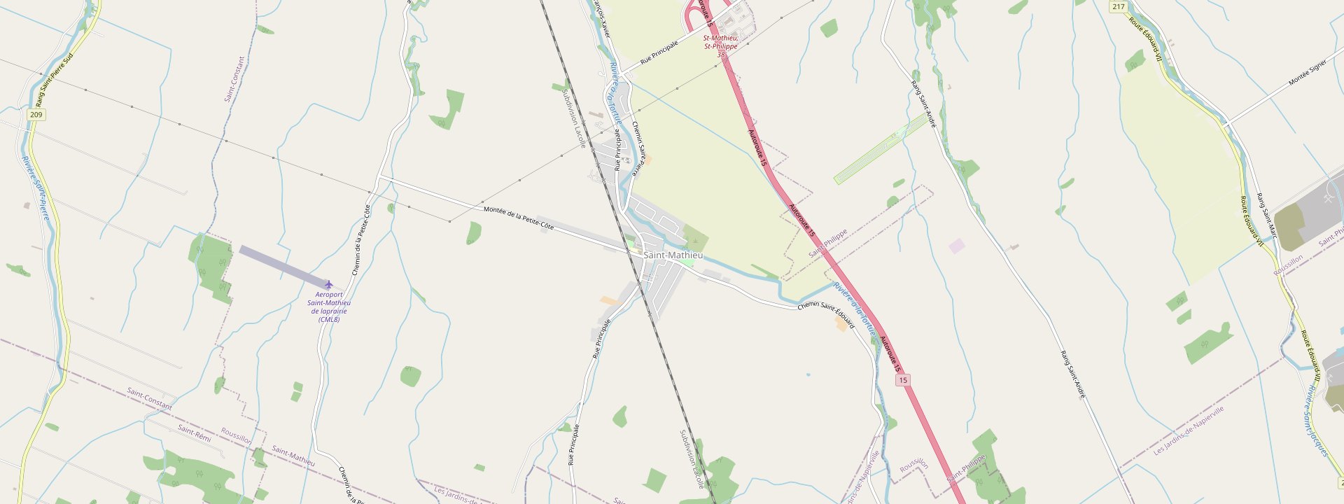 Plan des rues de Saint-Mathieu
