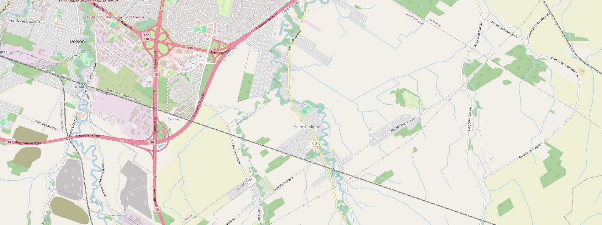 Plan des rues de Saint-Philippe