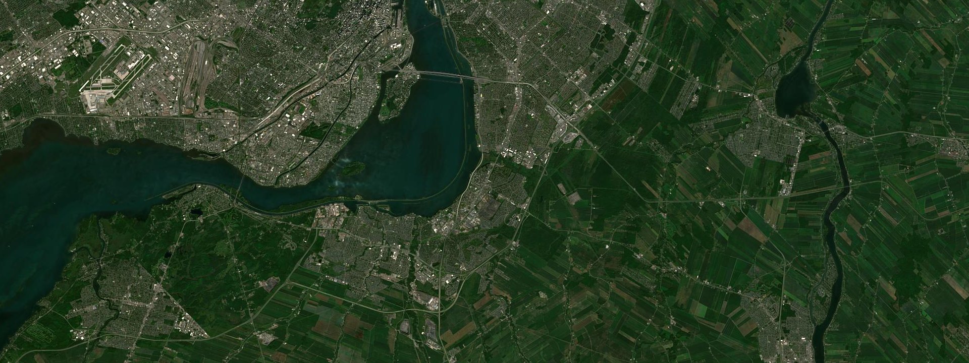 Vue satellite de La Prairie