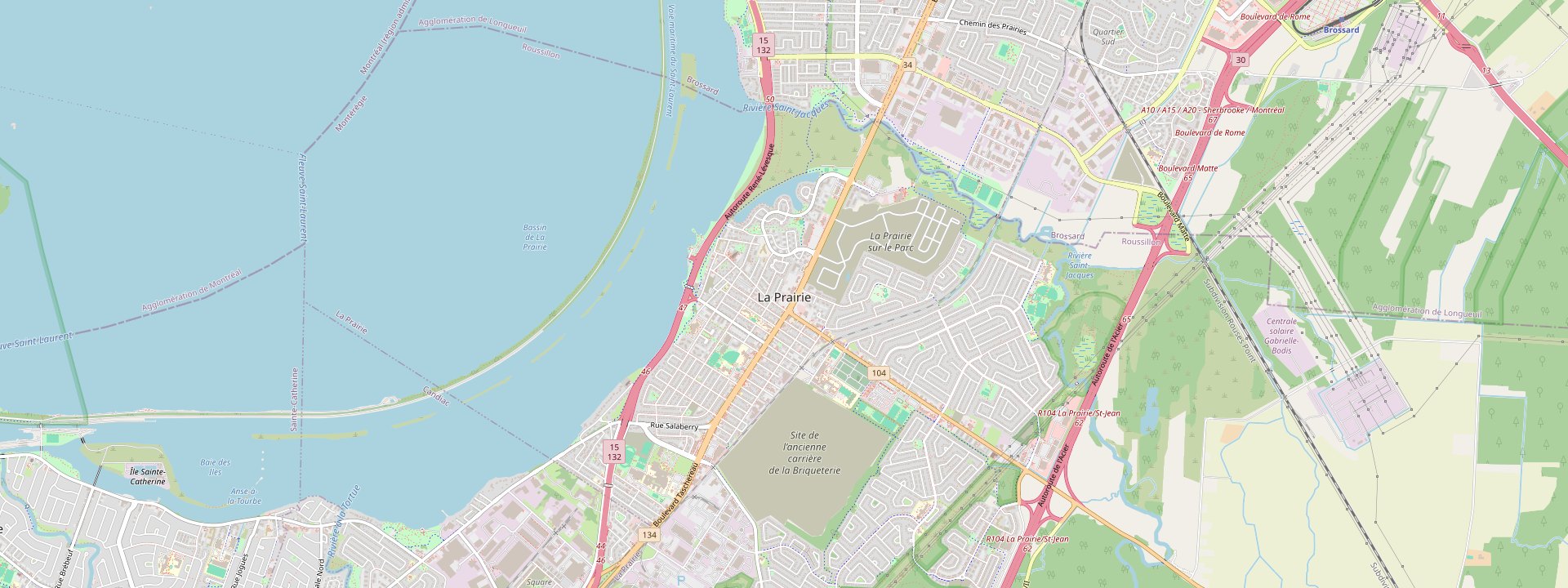 Plan des rues de La Prairie