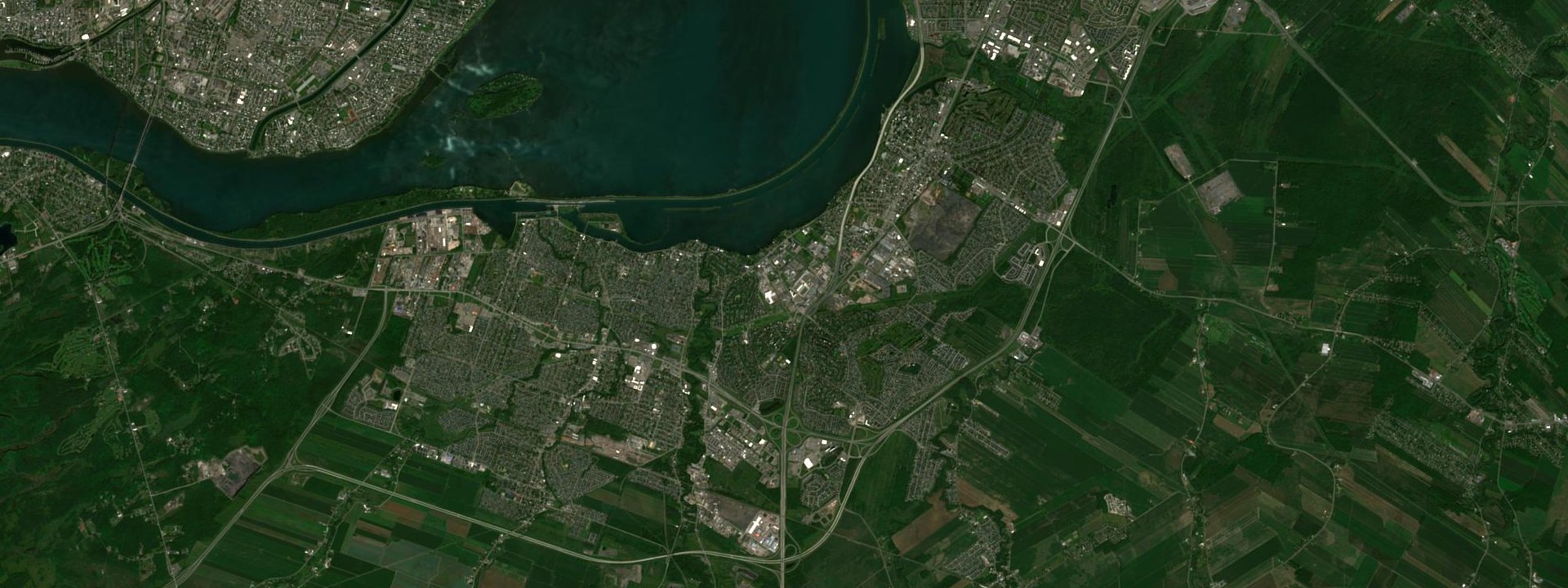 Vue satellite de Candiac