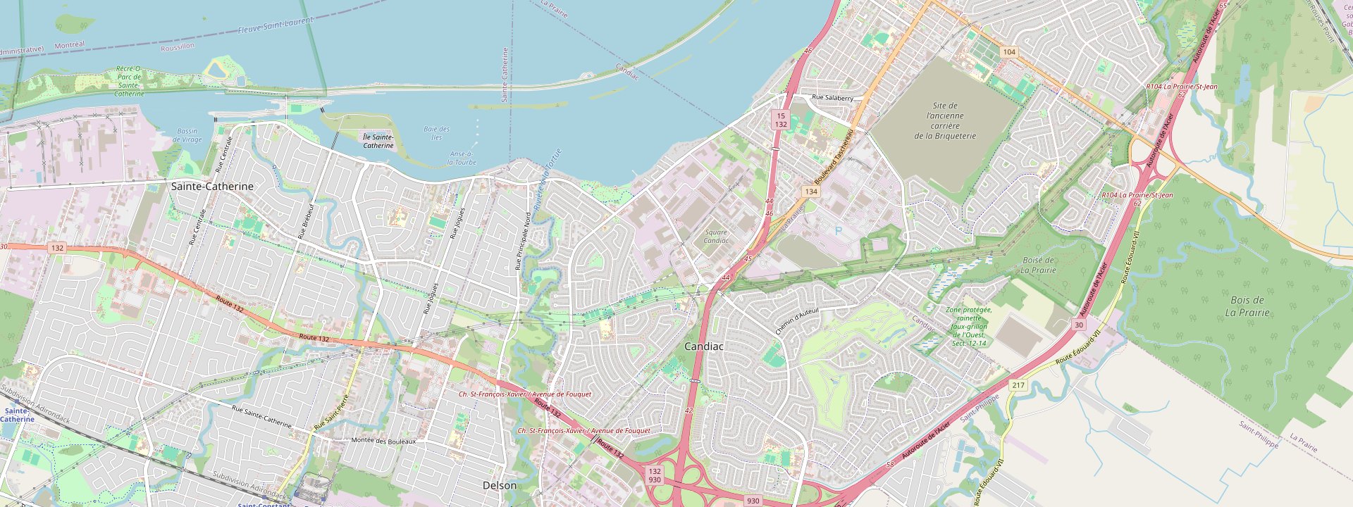 Plan des rues de Candiac