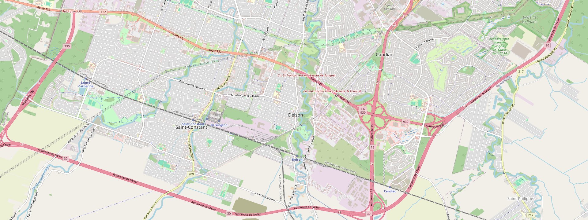 Plan des rues de Delson