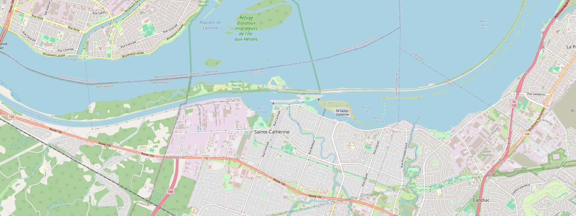Plan des rues de Sainte-Catherine
