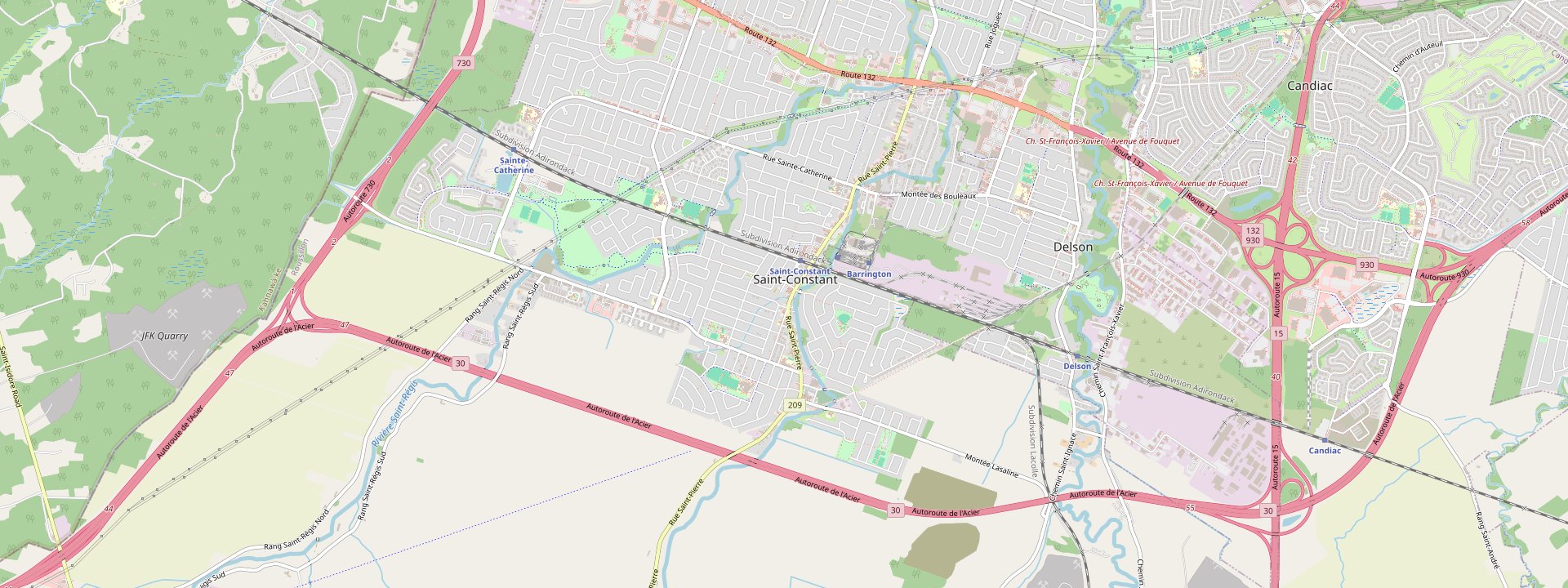 Plan des rues de Saint-Constant