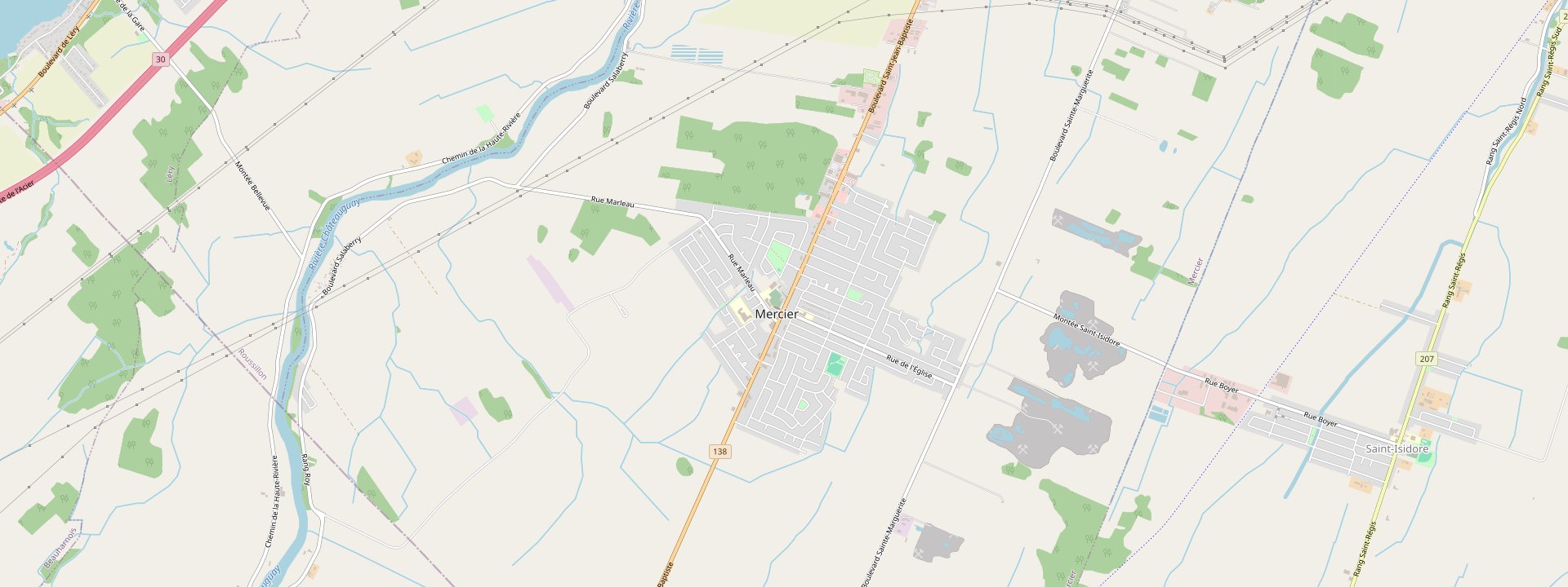 Plan des rues de Mercier