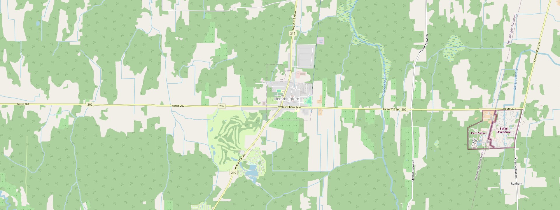 Plan des rues de Hemmingford