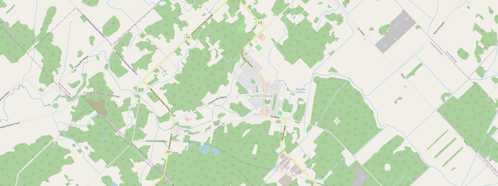 Plan des rues de Sainte-Clotilde