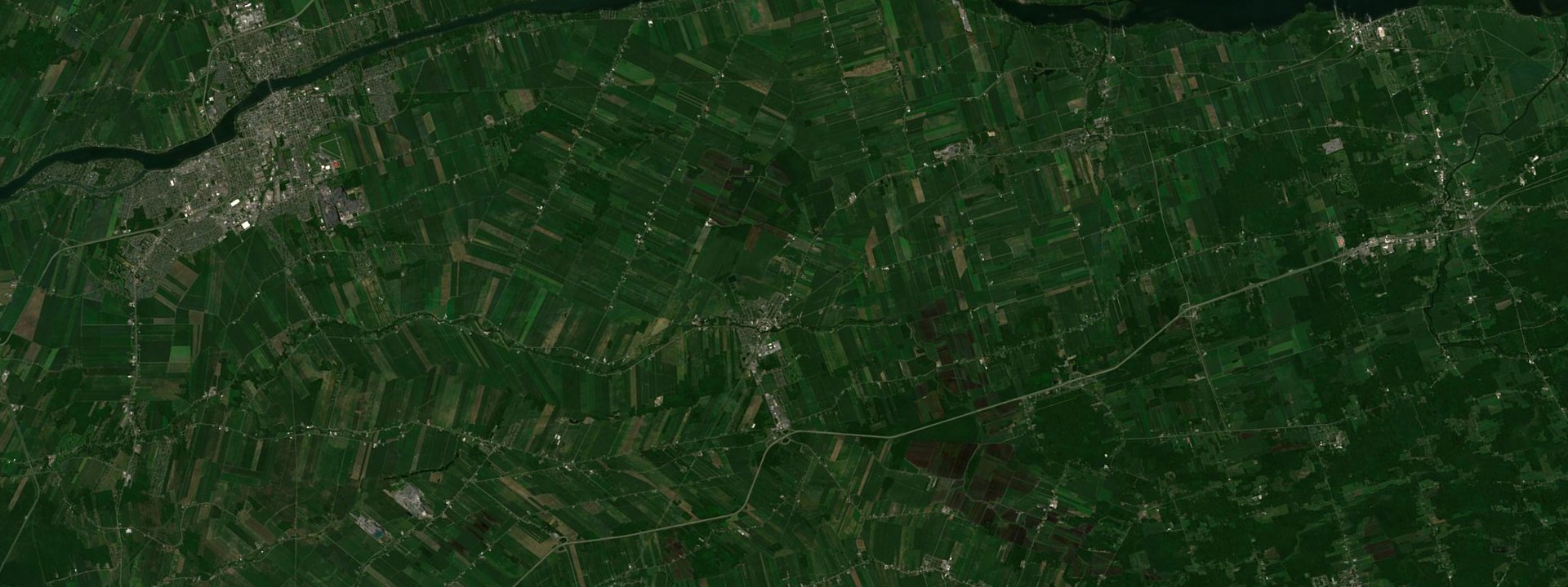 Vue satellite de Saint-Cyprien-de-Napierville