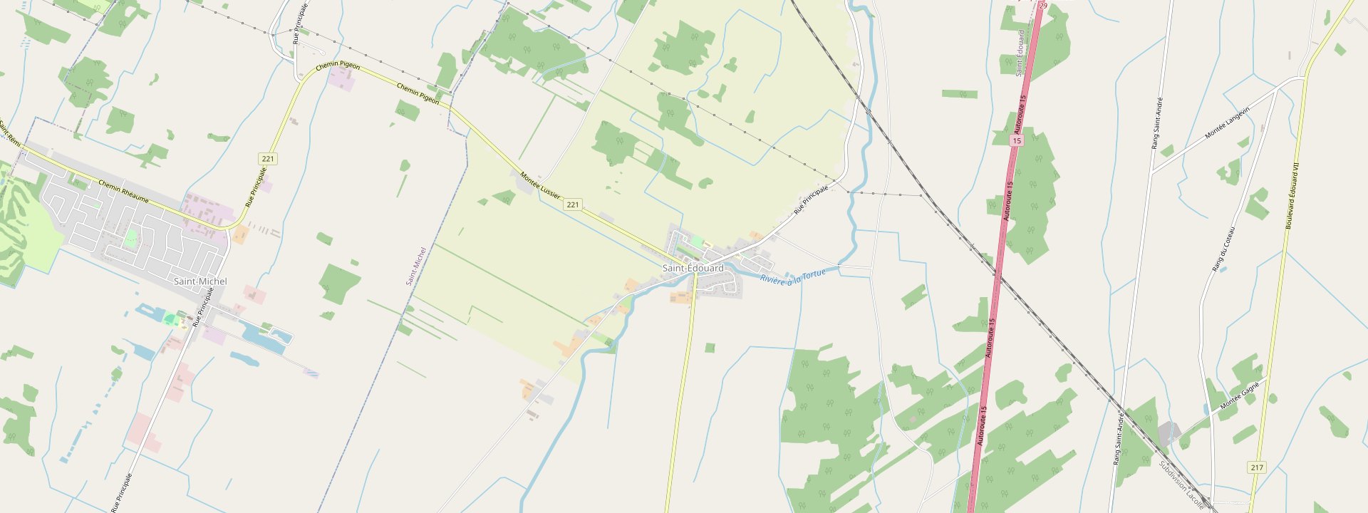 Plan des rues de Saint-Édouard