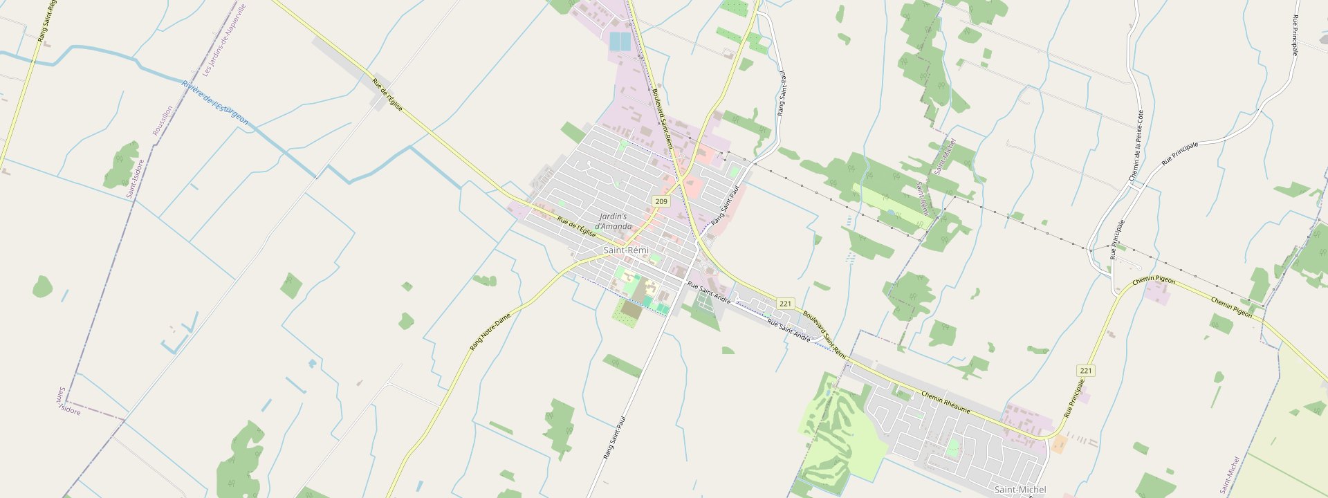 Plan des rues de Saint-Rémi