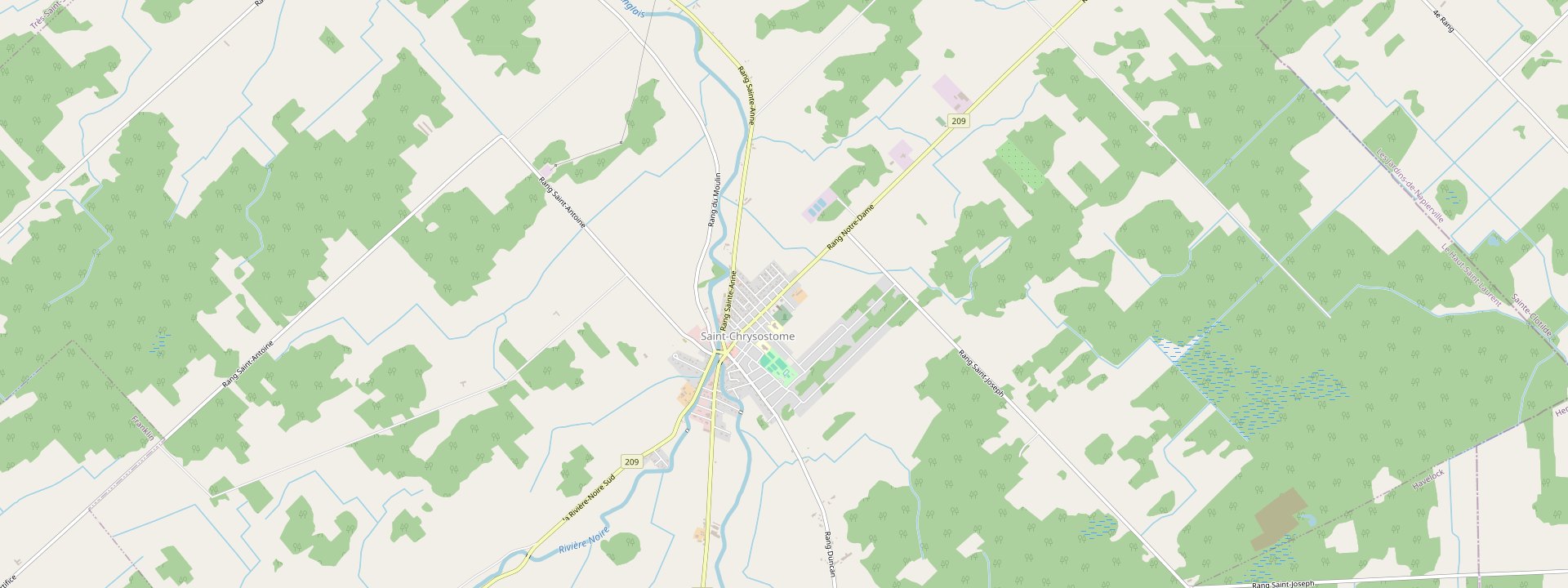 Plan des rues de Saint-Chrysostome