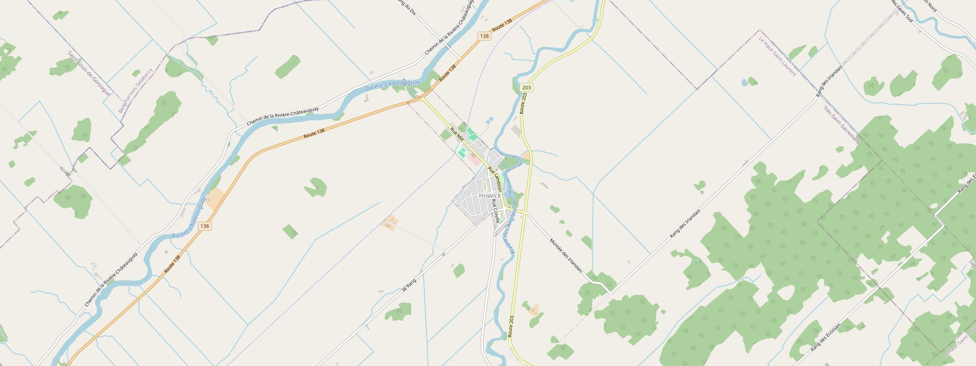 Plan des rues de Howick