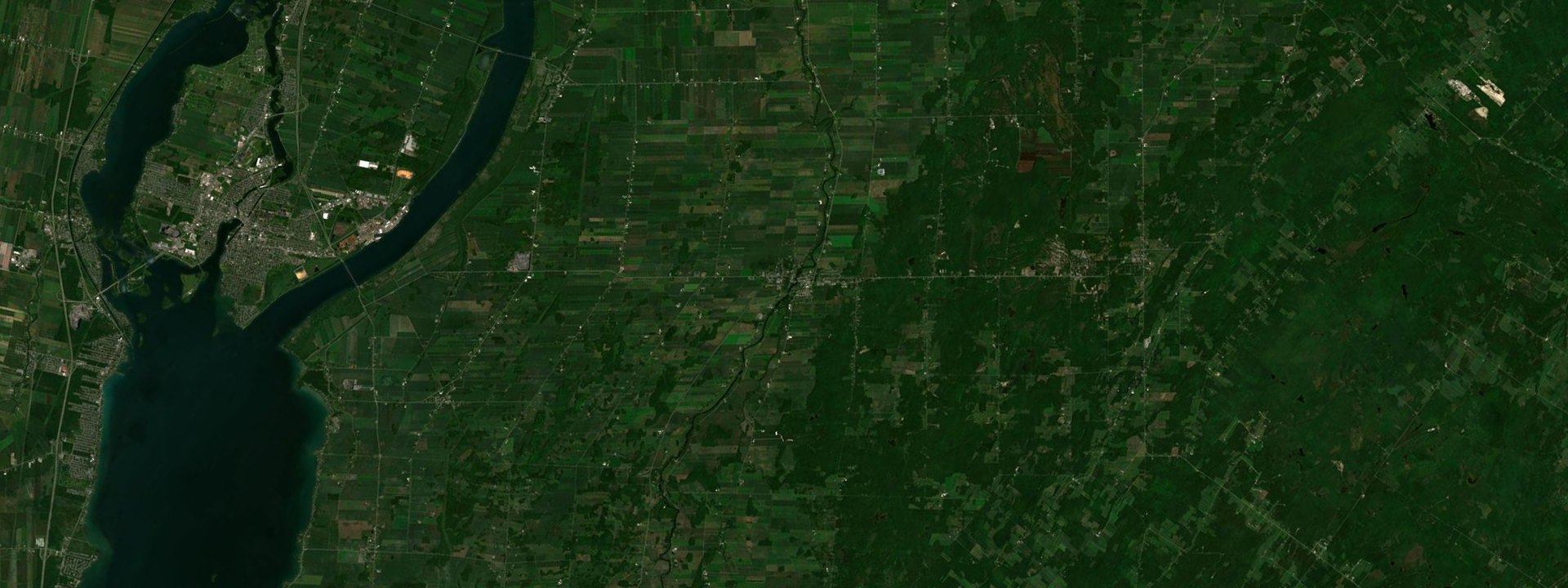 Vue satellite de Ormstown