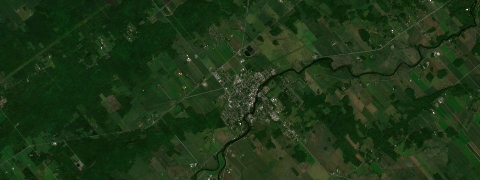 Vue satellite de Huntingdon