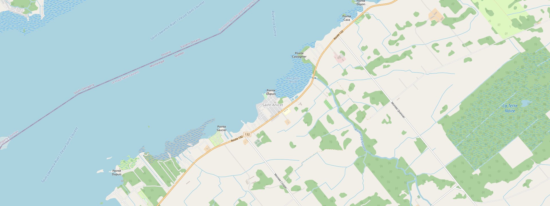 Plan des rues de Saint-Anicet