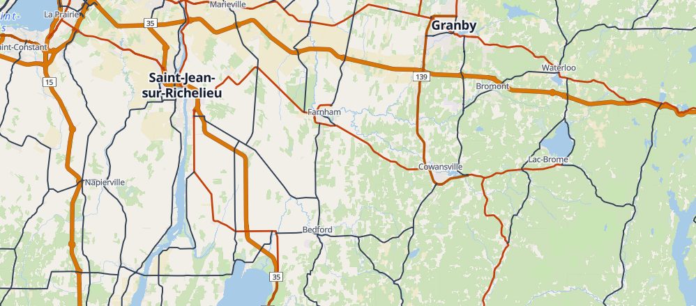 Plan des rues de Sainte-Martine