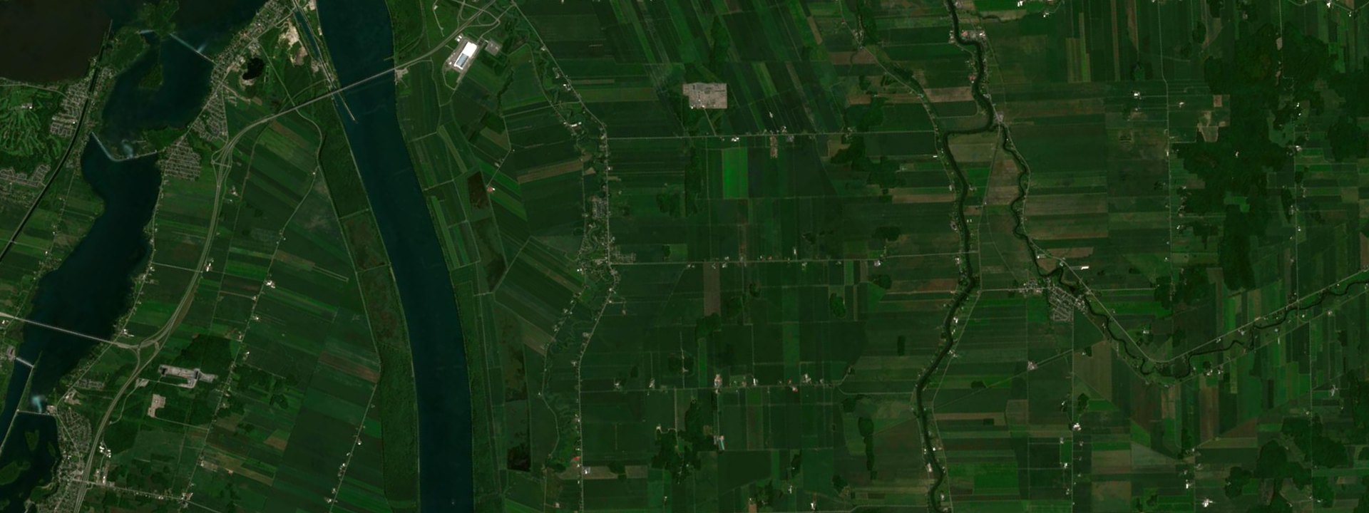 Vue satellite de Saint-Étienne-de-Beauharnois