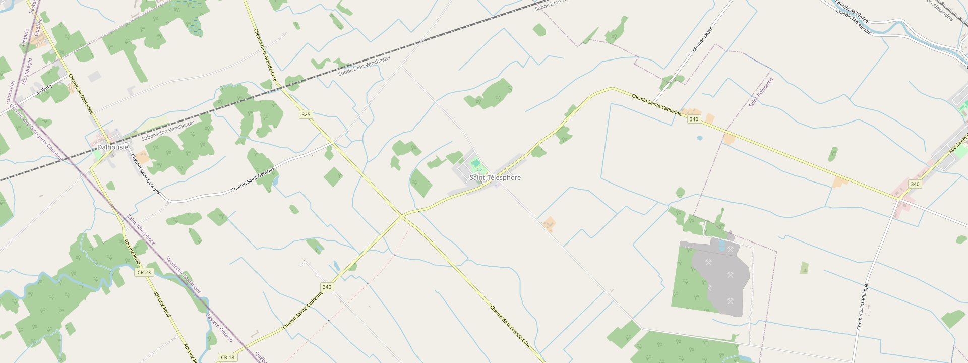 Plan des rues de Saint-Télesphore